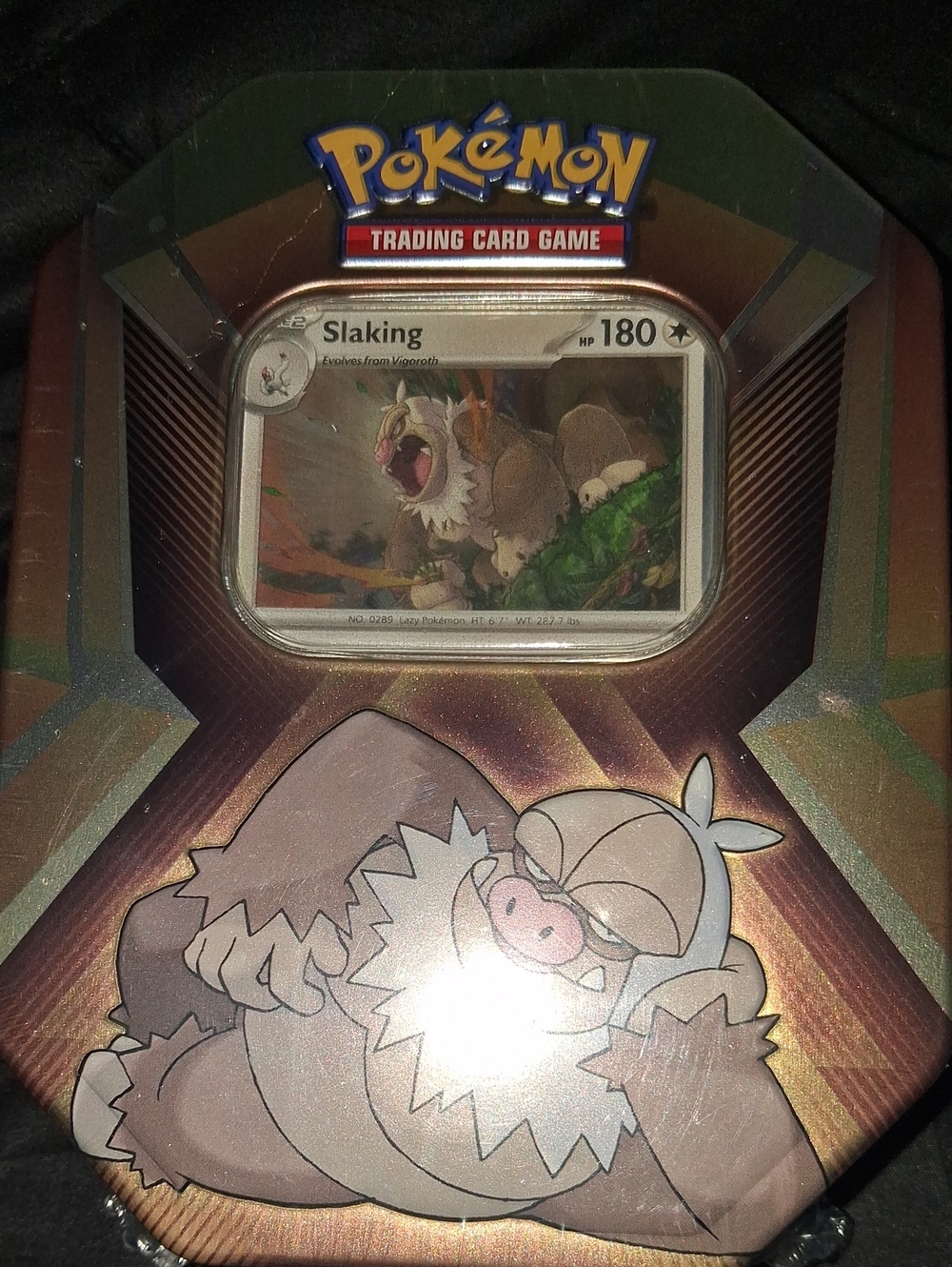 Slaking Trading Card Tin - Brown